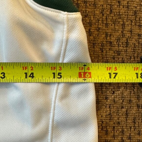 Nike Womens Tank M White Green Dri-FIT Sleeveless Team Jersey Slim - Picture 6 of 6